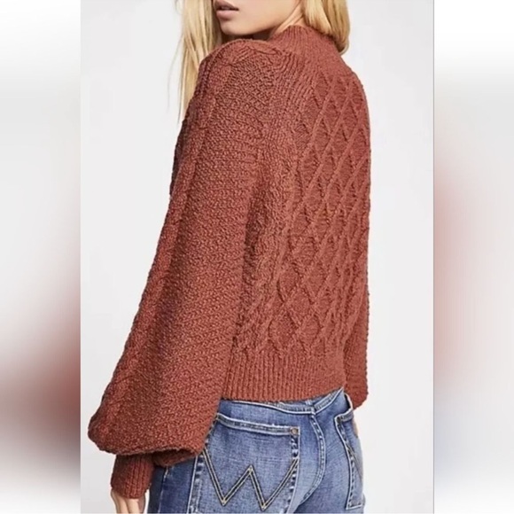 Free People Women’s Parfait Pullover Dolman Sleeve Diamond Kinit Sweater Size XS - Picture 2 of 12